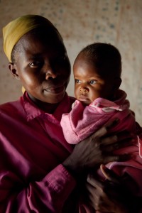 Hadija Akongo holds her 6-month-old daughter Ruth. 