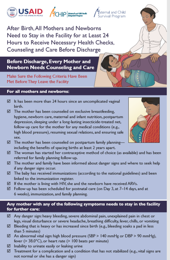 PNC Bedside Pre-Discharge Poster, Asia – Healthy Newborn Network