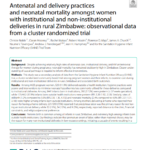 Antenatal and delivery practices and neonatal mortality amongst women with institutional and non-institutional deliveries in rural Zimbabwe: observational data from a cluster randomized trial