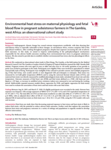 Environmental heat stress on maternal physiology and fetal blood flow in pregnant subsistence farmers in The Gambia, west Africa: an observational cohort study
