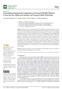Expanding Integrated Competency-Focused Health Worker Curricula for Maternal Infant and Young Child Nutrition
