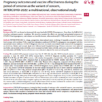 Pregnancy outcomes and vaccine effectiveness during the period of omicron as the variant of concern, INTERCOVID-2022: a multinational, observational study